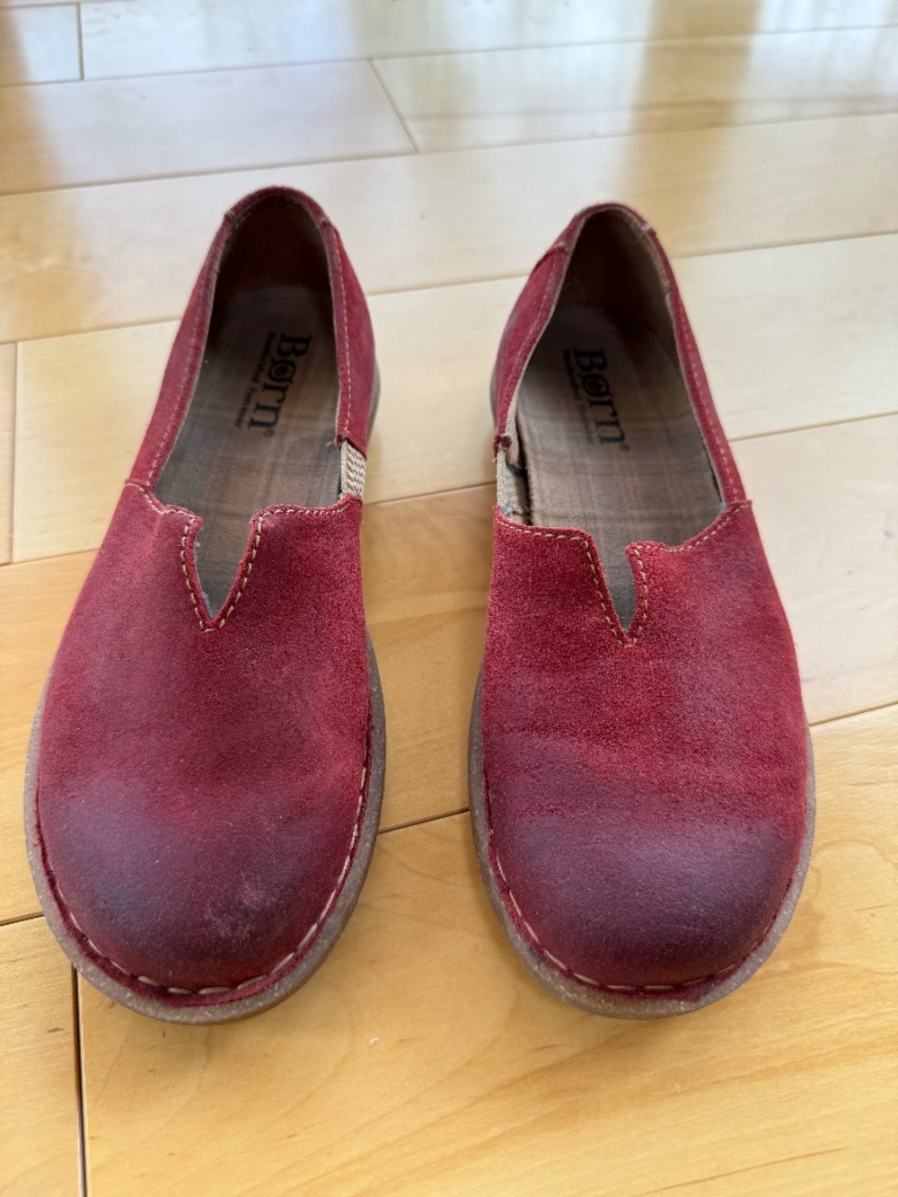 Born Red Suede Flats